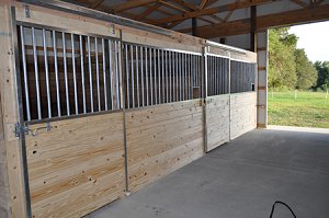 horse stall side view