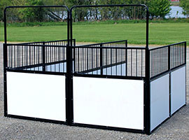 8 ft. W x 8 ft. L Duplex Mini Horse Stall