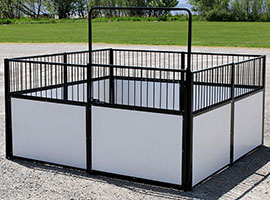 8 ft. W x 8 ft. L Mini Horse Stall w/ Poly
