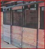 Horse Stalls support post style black steel