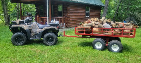 atv trailer behind a quad